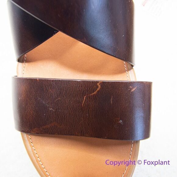 New! FitFlop women's Pilar Back-Strap Leather Clogs in‎ Brown, size 8 - Picture 5 of 16